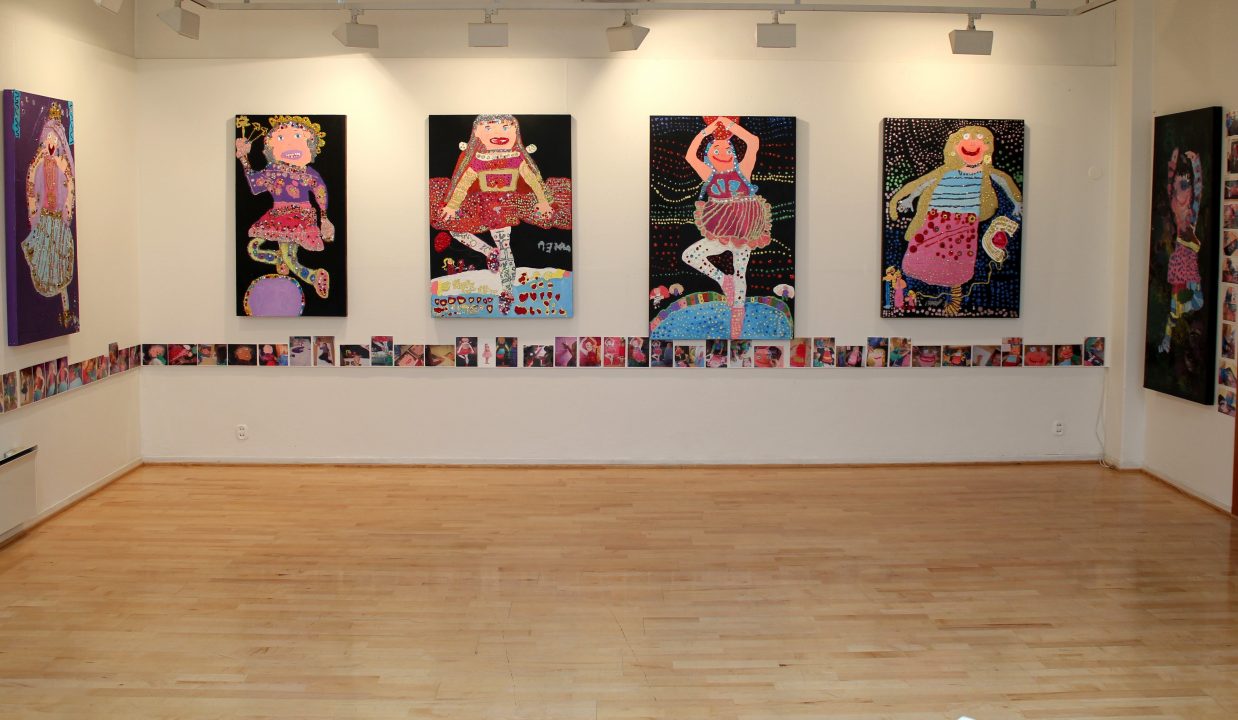 malte bilder på veggen av dansende barn