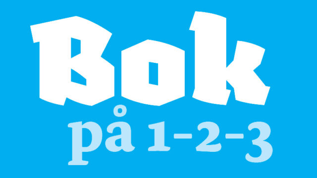 Logo hvite bokstavar på blå bunn